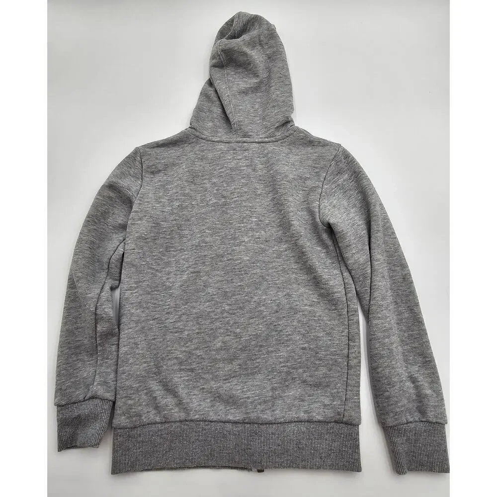 Converse Boy's Size 6 Gray Zip Up Hooded Sweater
